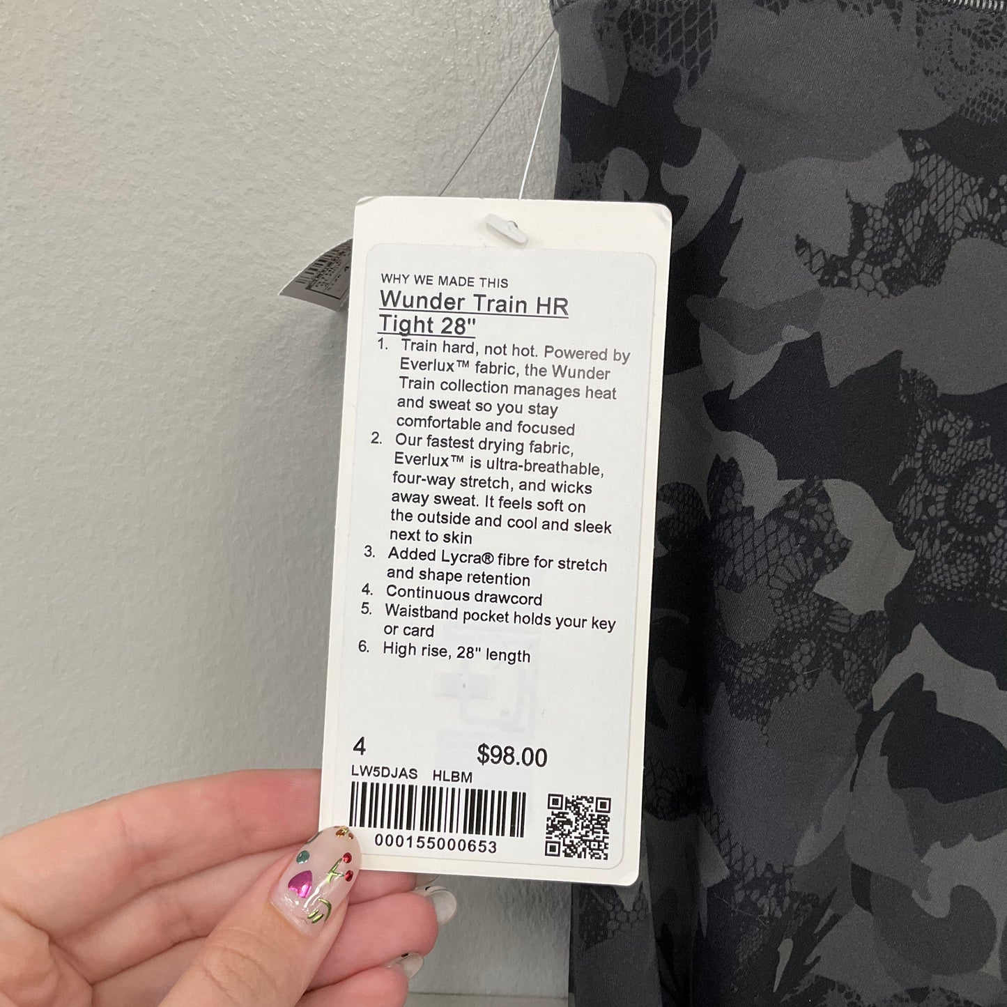 Athletic Leggings By Lululemon In Black & Grey, Size: 4