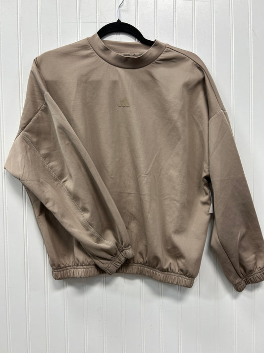 Athletic Top Ls Crewneck By Adidas In Brown, Size:L