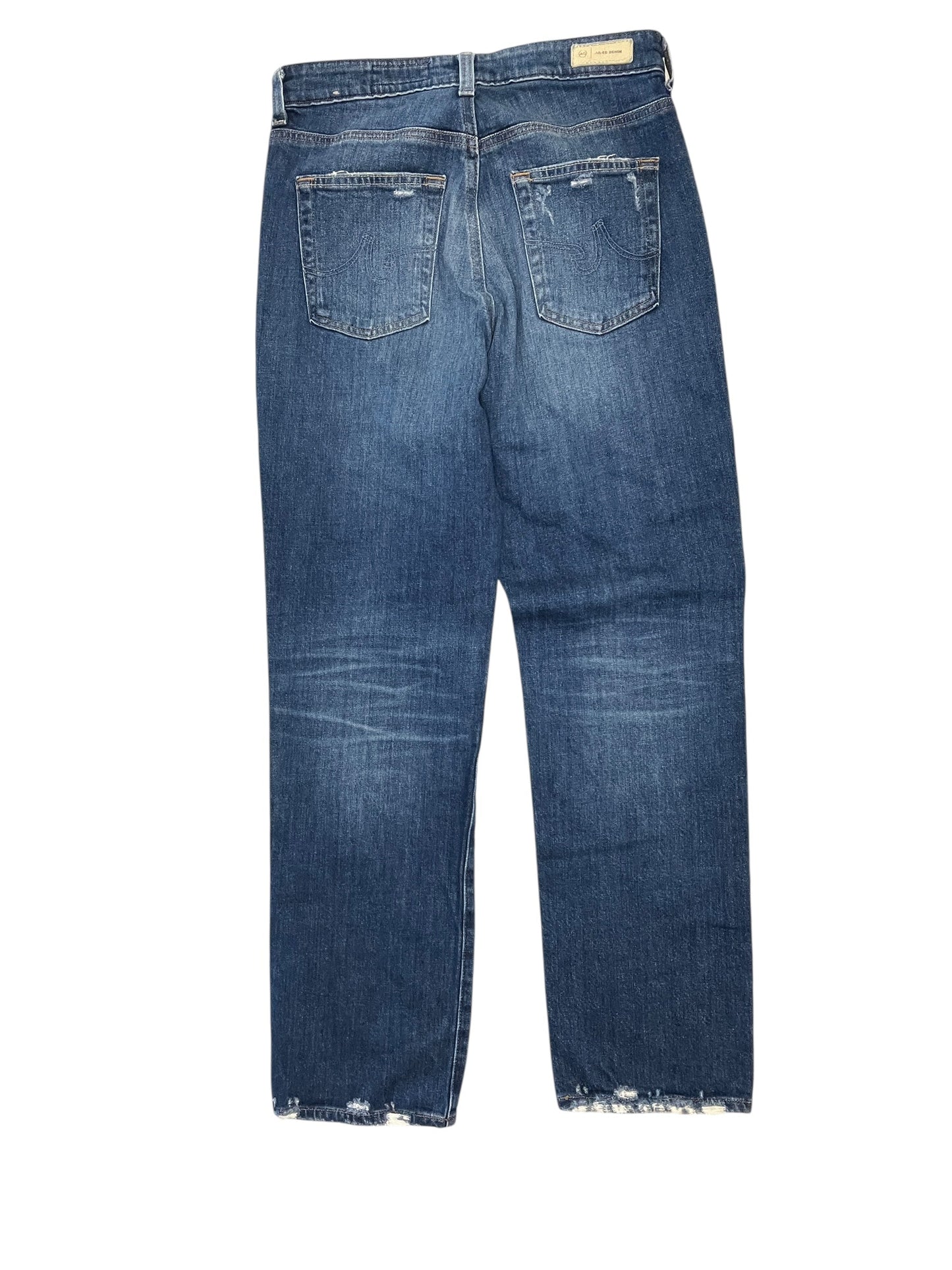 Jeans Straight By Ag Jeans In Blue Denim, Size:4