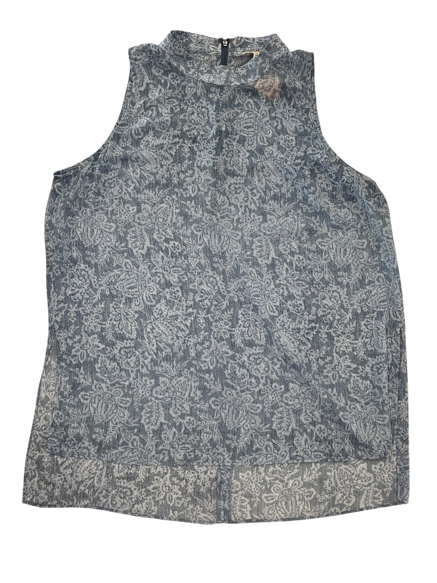 Top Sleeveless By Michael By Michael Kors In Blue, Size:Xl