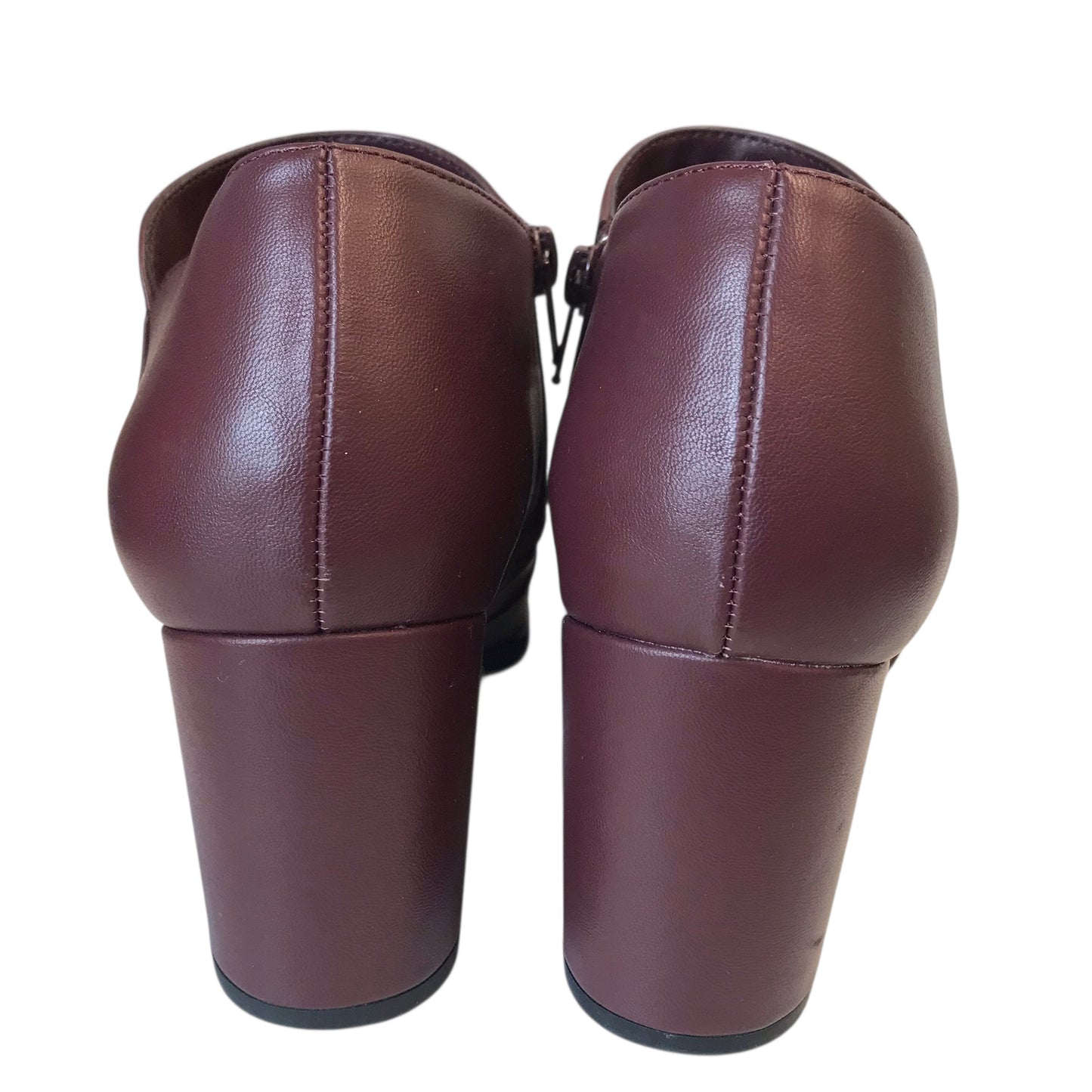 Boots Ankle Heels By Easy Street In Maroon, Size:9