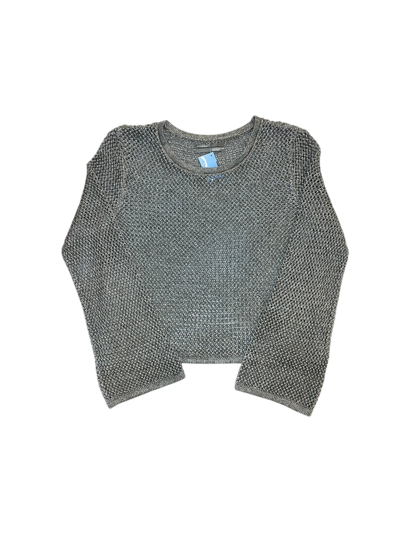 Top Ls By Anthropologie In Silver, Size:L