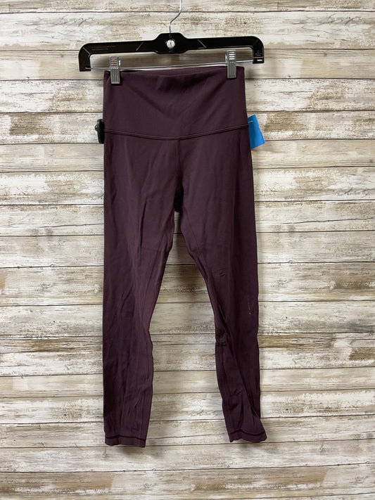 Athletic Leggings By Lululemon In Purple, Size:4