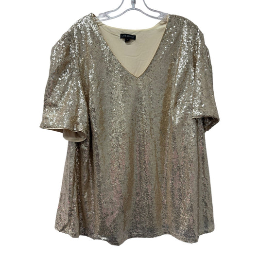 Top Ss By Lane Bryant In Gold, Size:3X