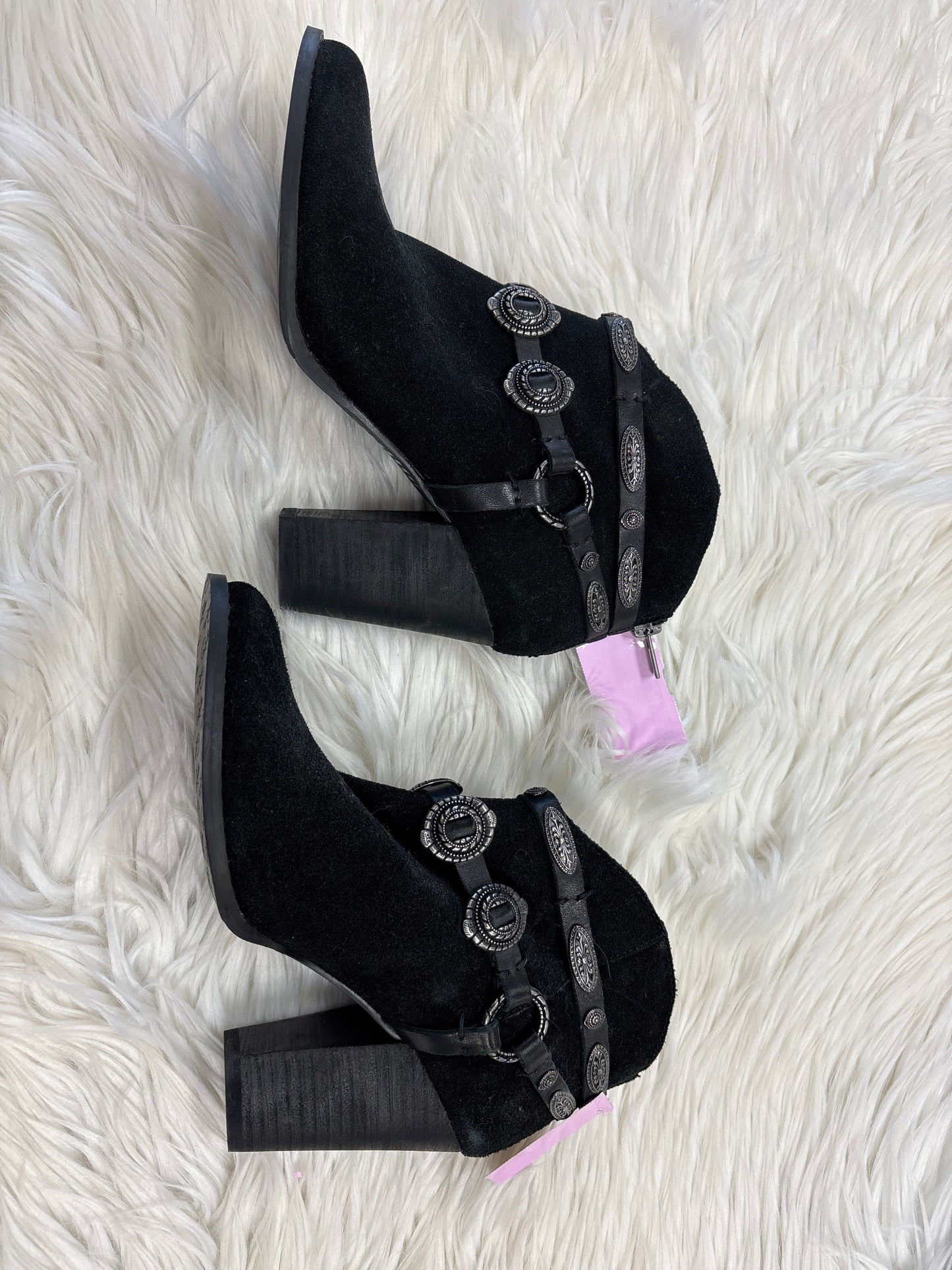Boots Ankle Heels By Reba In Black, Size:7.5