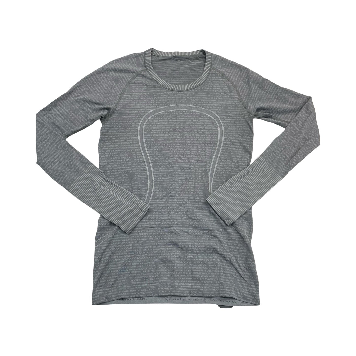 Athletic Top Ls Crewneck By Lululemon In Grey, Size:S