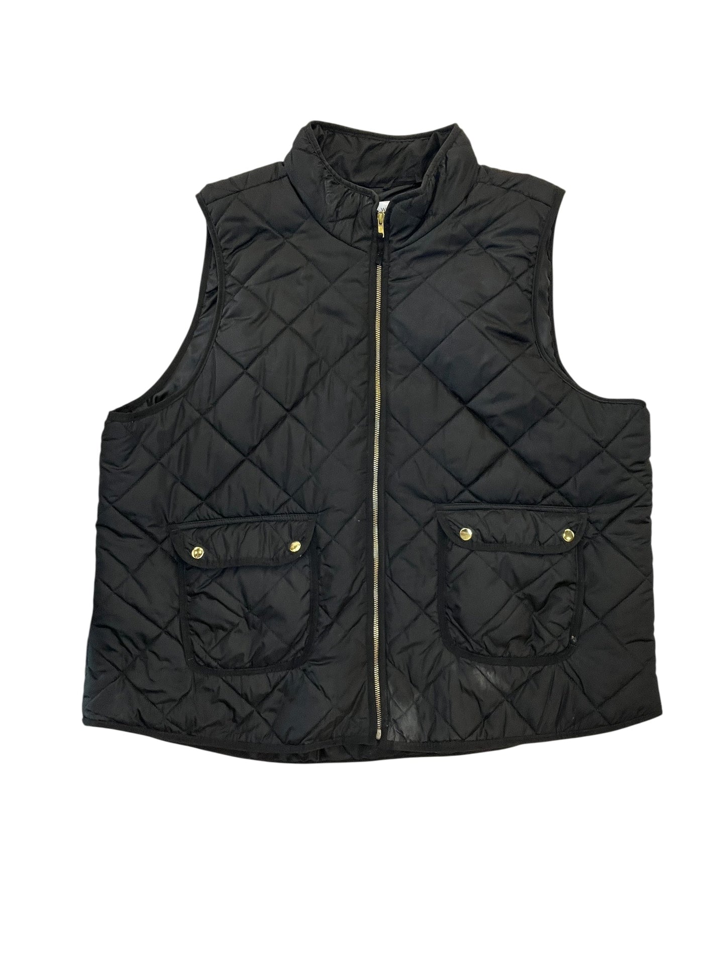 Vest Puffer & Quilted By Workshop In Black, Size:3X