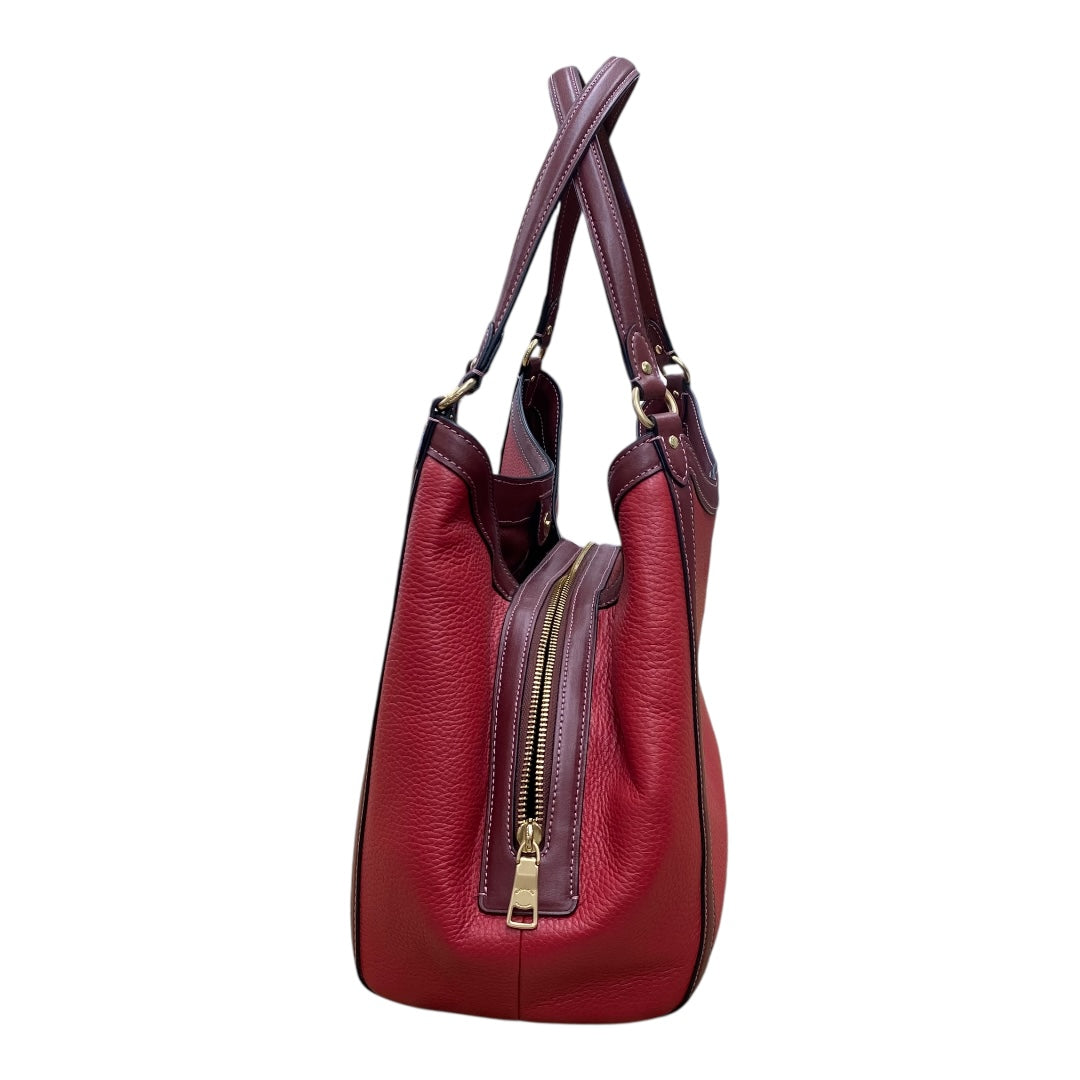 Handbag Designer By Coach In Red, Size:Large