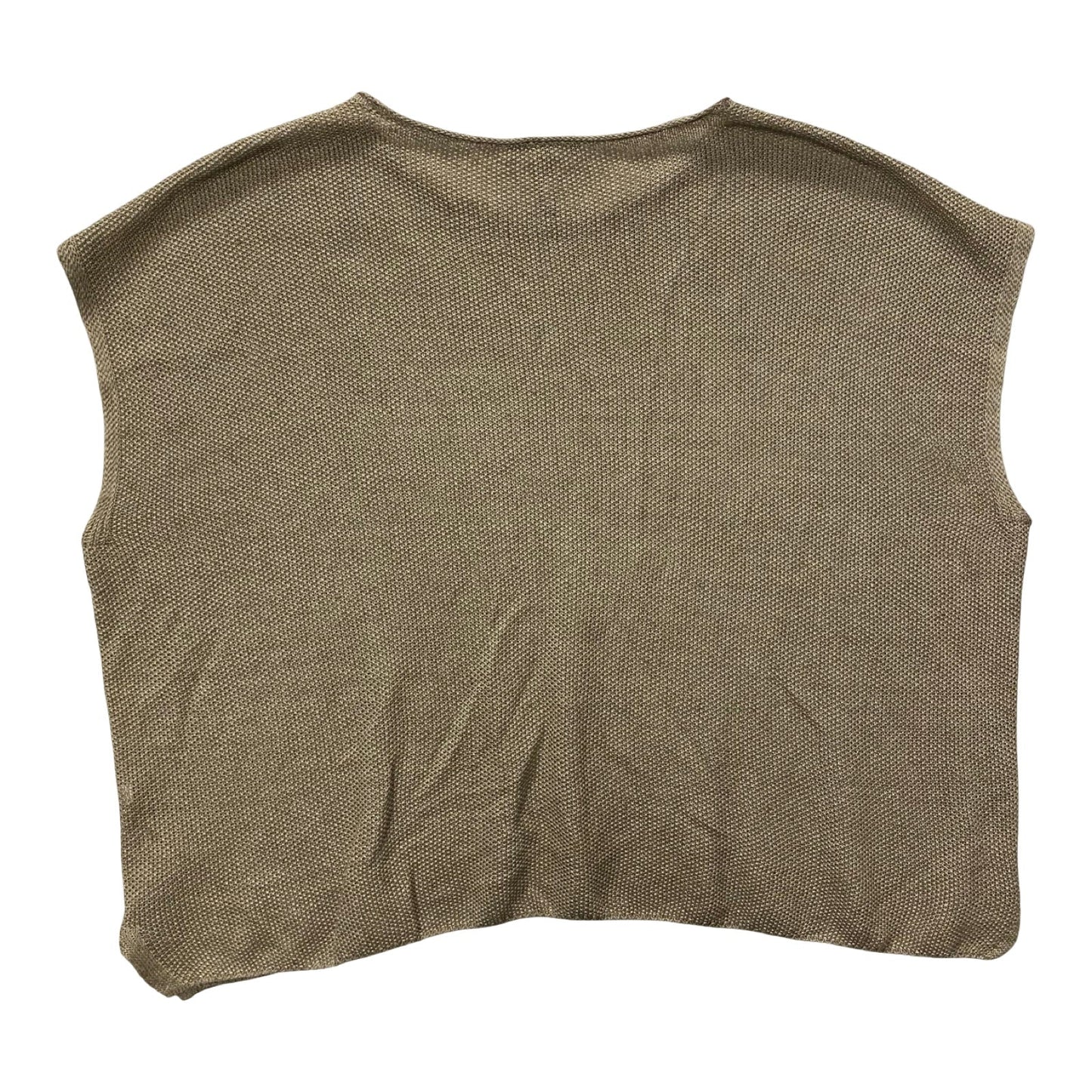 Top Sleeveless Designer By Eileen Fisher In Tan, Size:Xl
