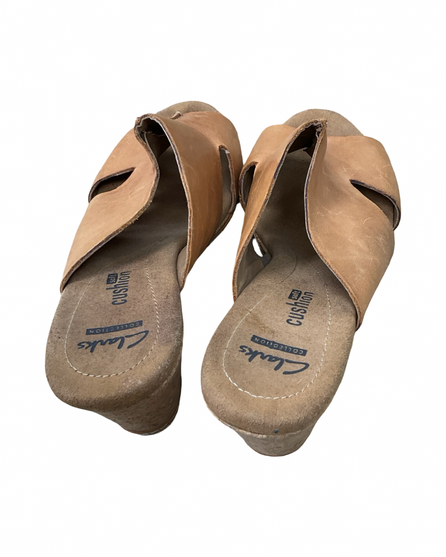 Shoes Heels Wedge By Clarks In Tan, Size:7