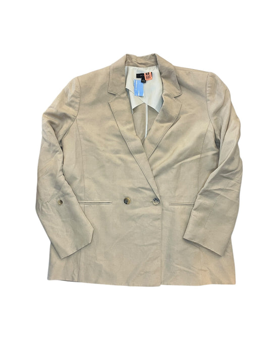 Blazer By Ann Taylor In Tan, Size:L