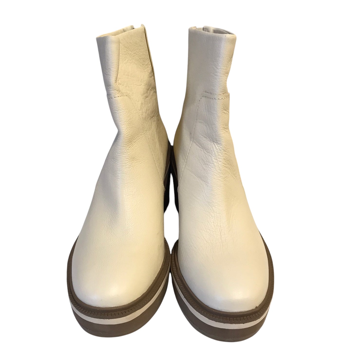 Boots Ankle Heels By Louise Et Cie In Cream, Size:11