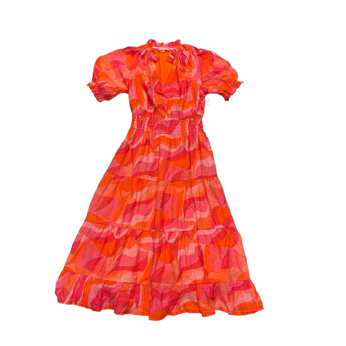 Dress Casual Maxi By Thml In Orange & Pink, Size:S