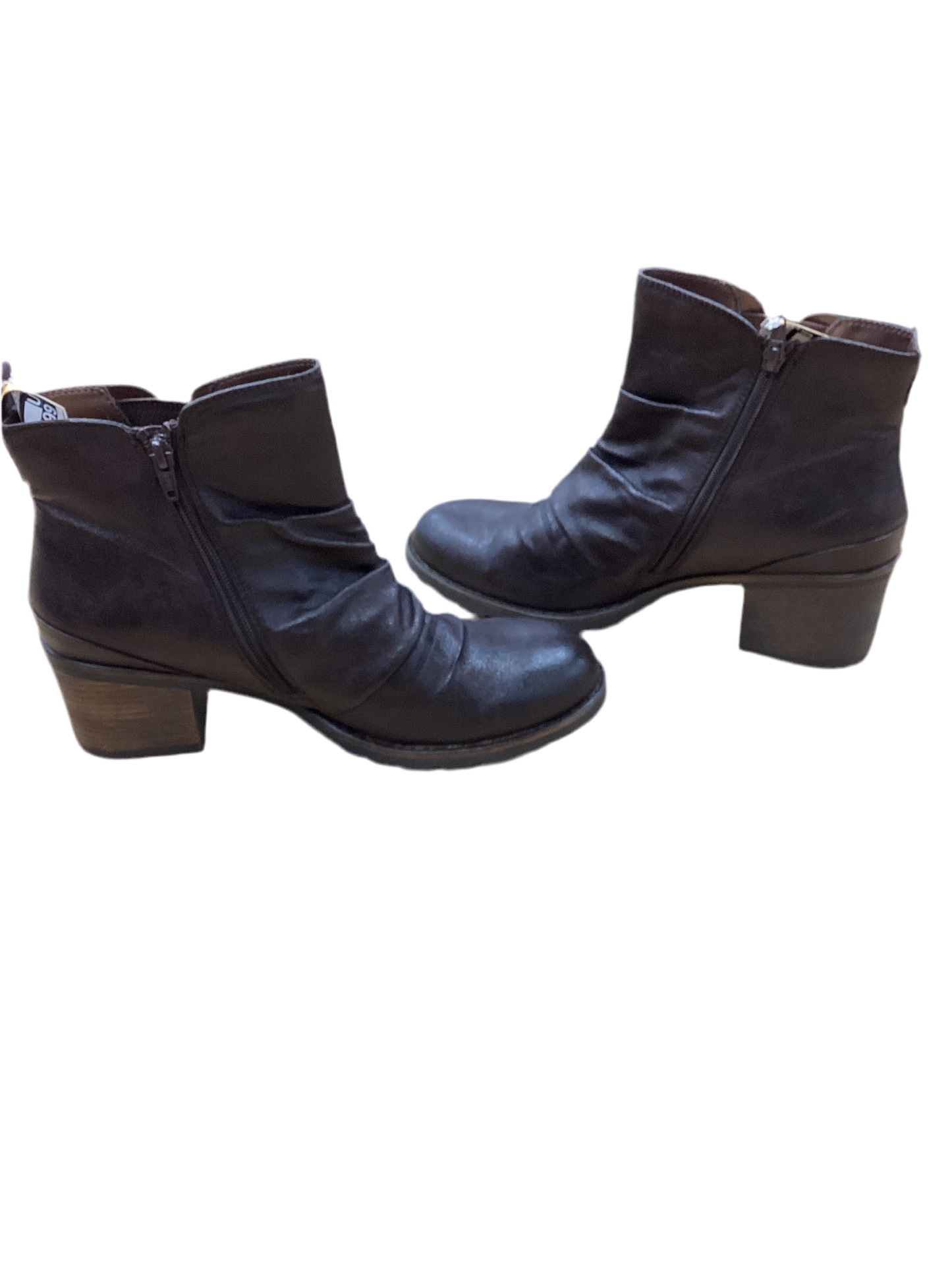 Boots Ankle Heels By Bare Traps In Brown, Size:11