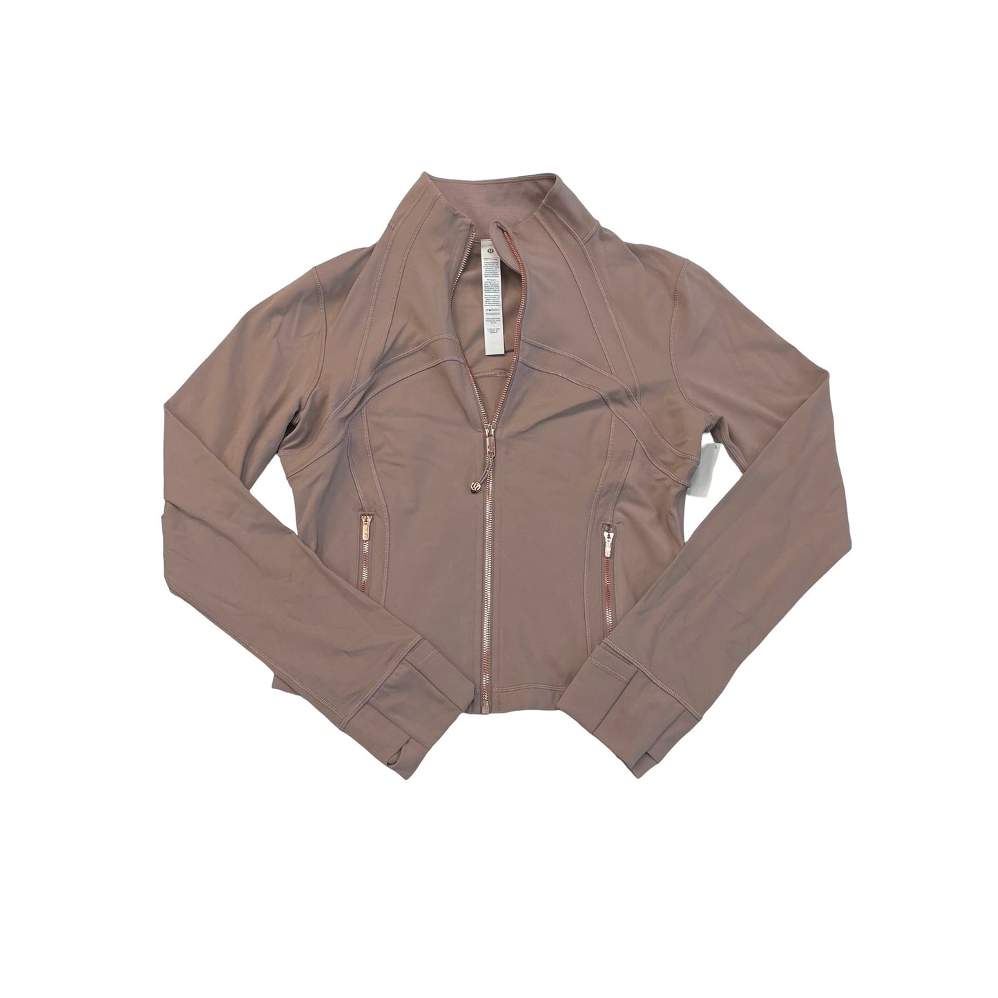 Athletic Jacket By Lululemon In Mauve, Size:12