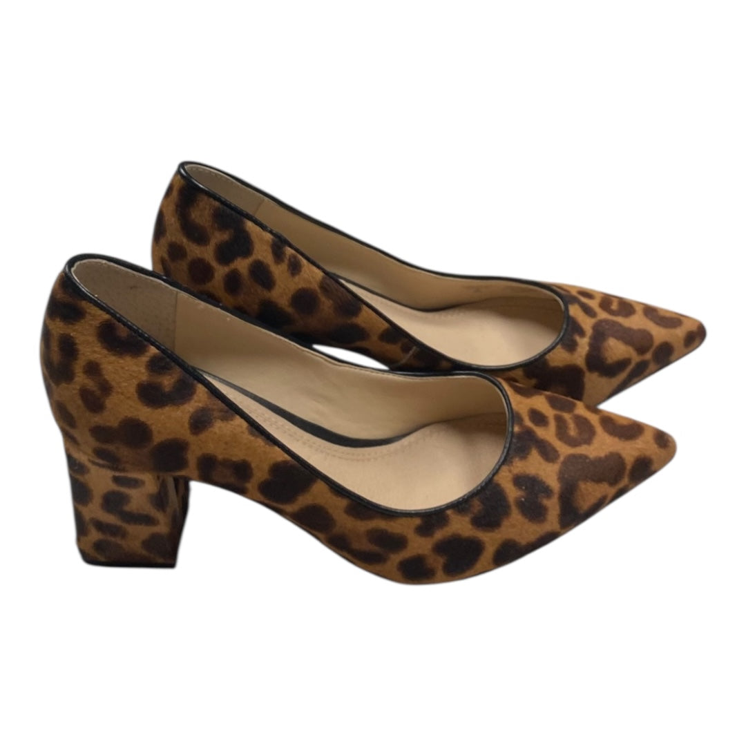Shoes Heels Block By Marc Fisher In Animal Print, Size:6.5