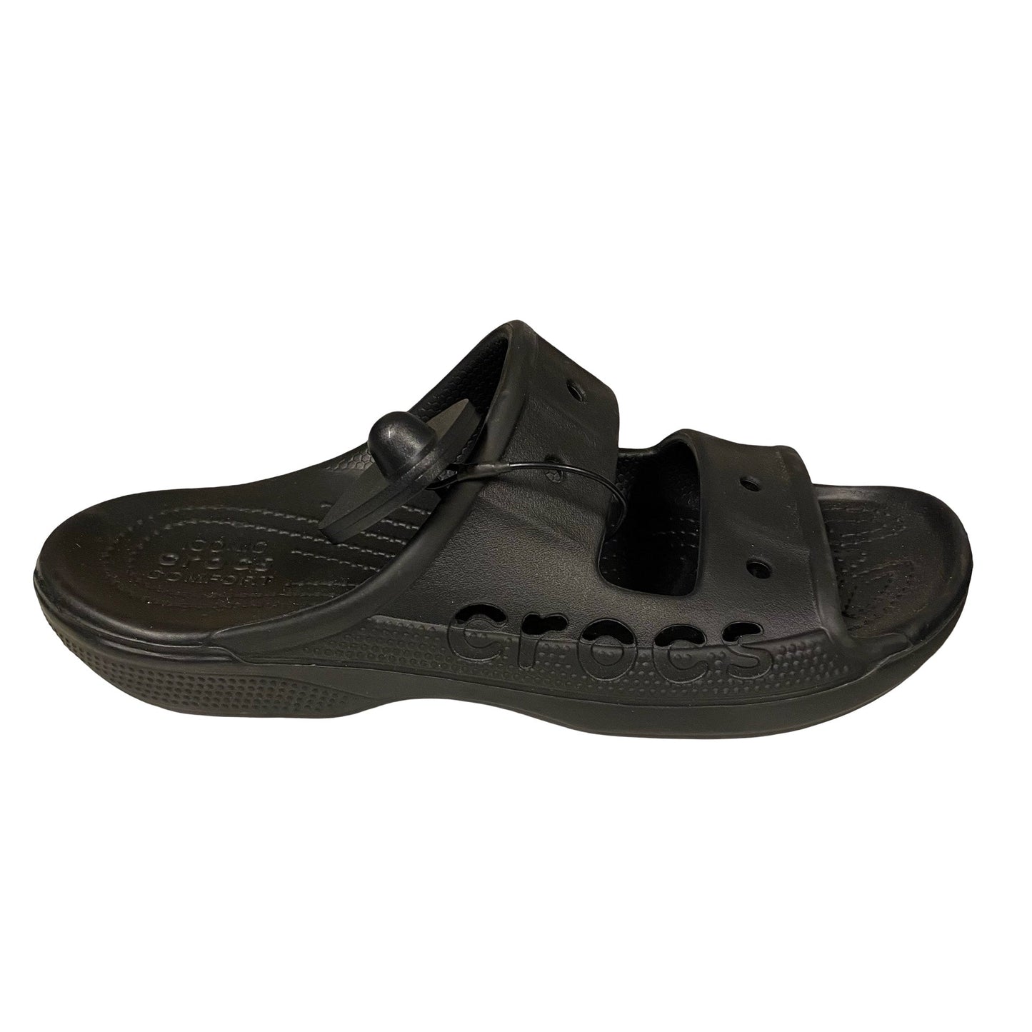 Sandals Flats By Crocs In Black, Size:10