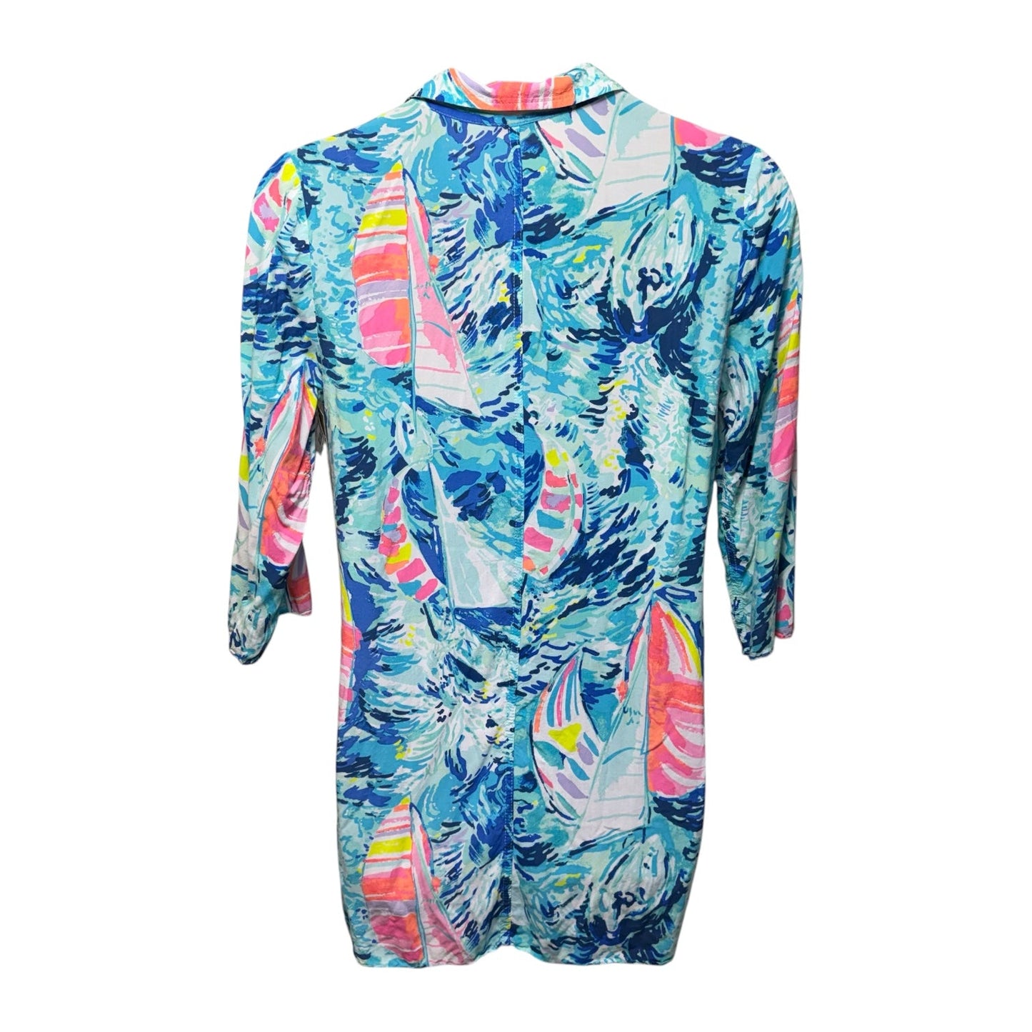Emerald Beach Cover-Up Tunic Designer By Lilly Pulitzer In Nautical Print, Size: M/L ESTIMATED