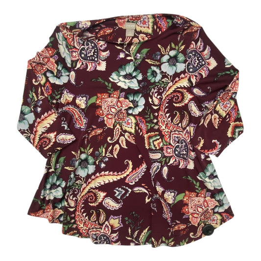 Top Ls By Chicos In Floral Print, Size:L