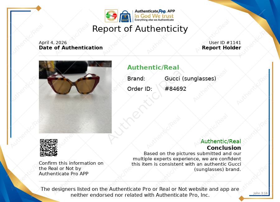 Sunglasses Luxury Designer By Gucci In Red