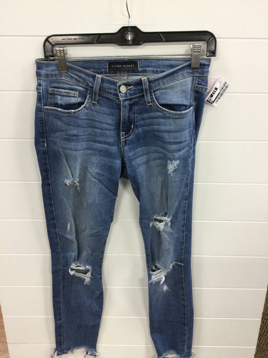 Jeans Skinny By Flying Monkey In Blue Denim, Size:4
