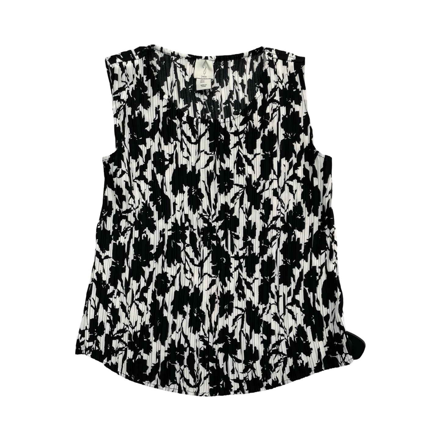 Top Sleeveless By Joie In Black & White, Size:S