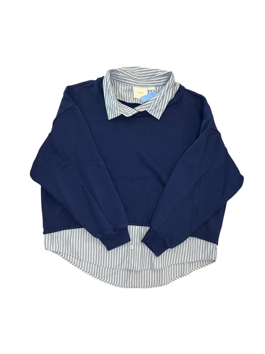 Sweatshirt Collar By Maeve In Blue, Size:Xl