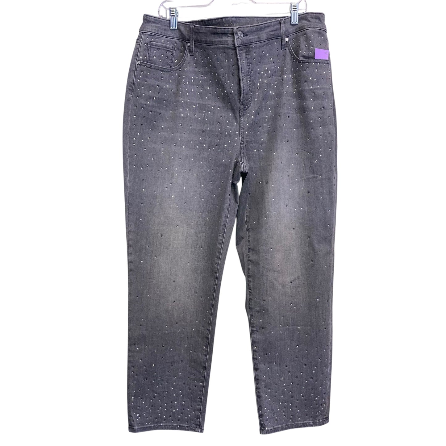 Jeans Straight By Chicos In Grey, Size:18