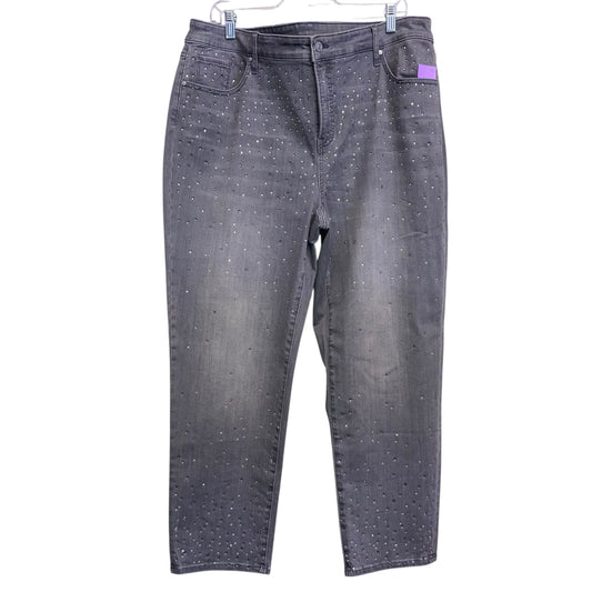 Jeans Straight By Chicos In Grey, Size:18