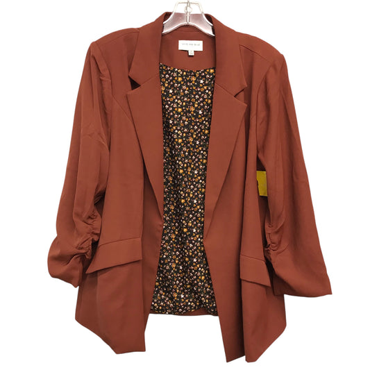 Blazer By Skies Are Blue In Brown, Size:1X