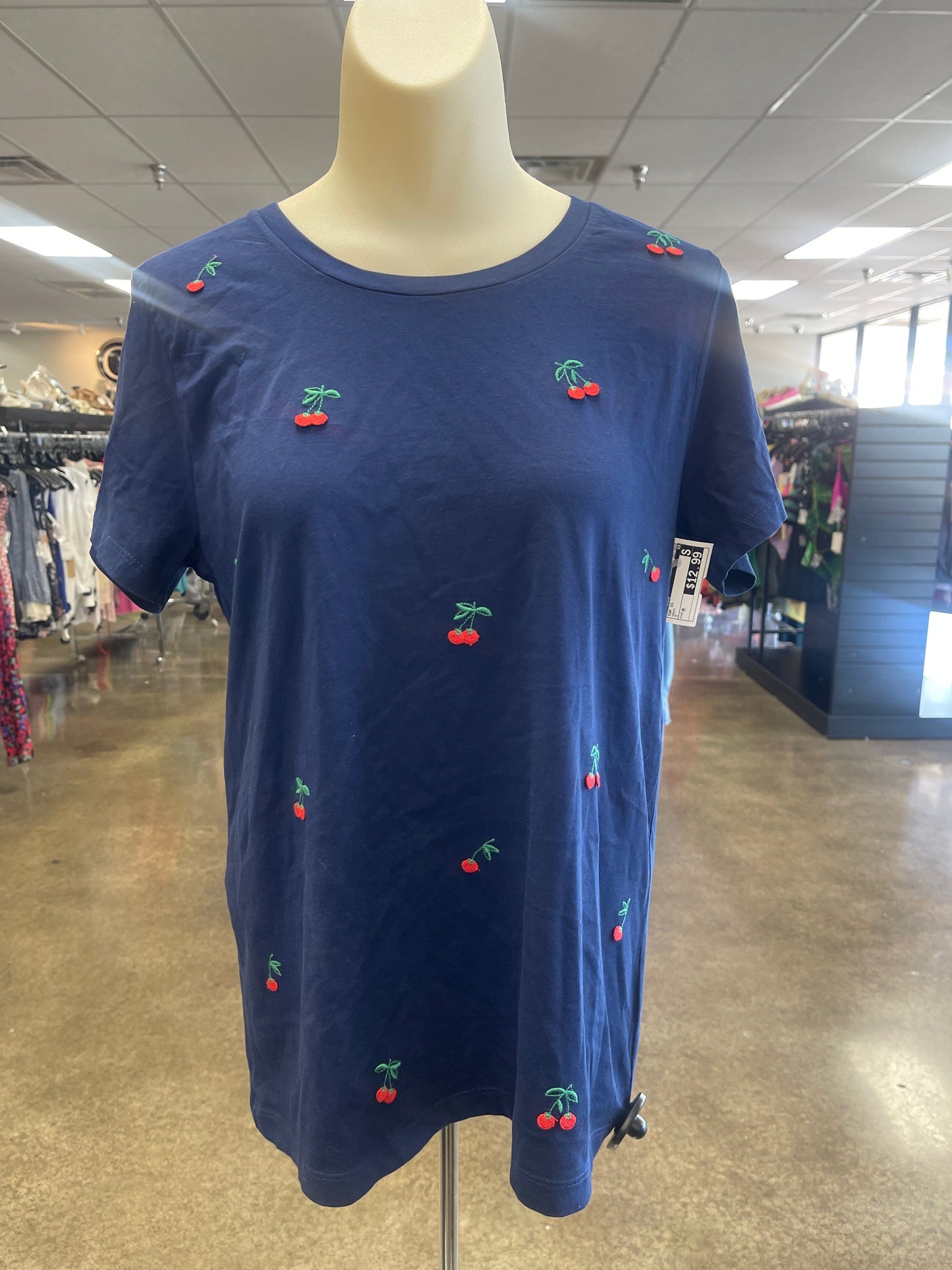 Top Ss By J. Crew In Navy, Size:M