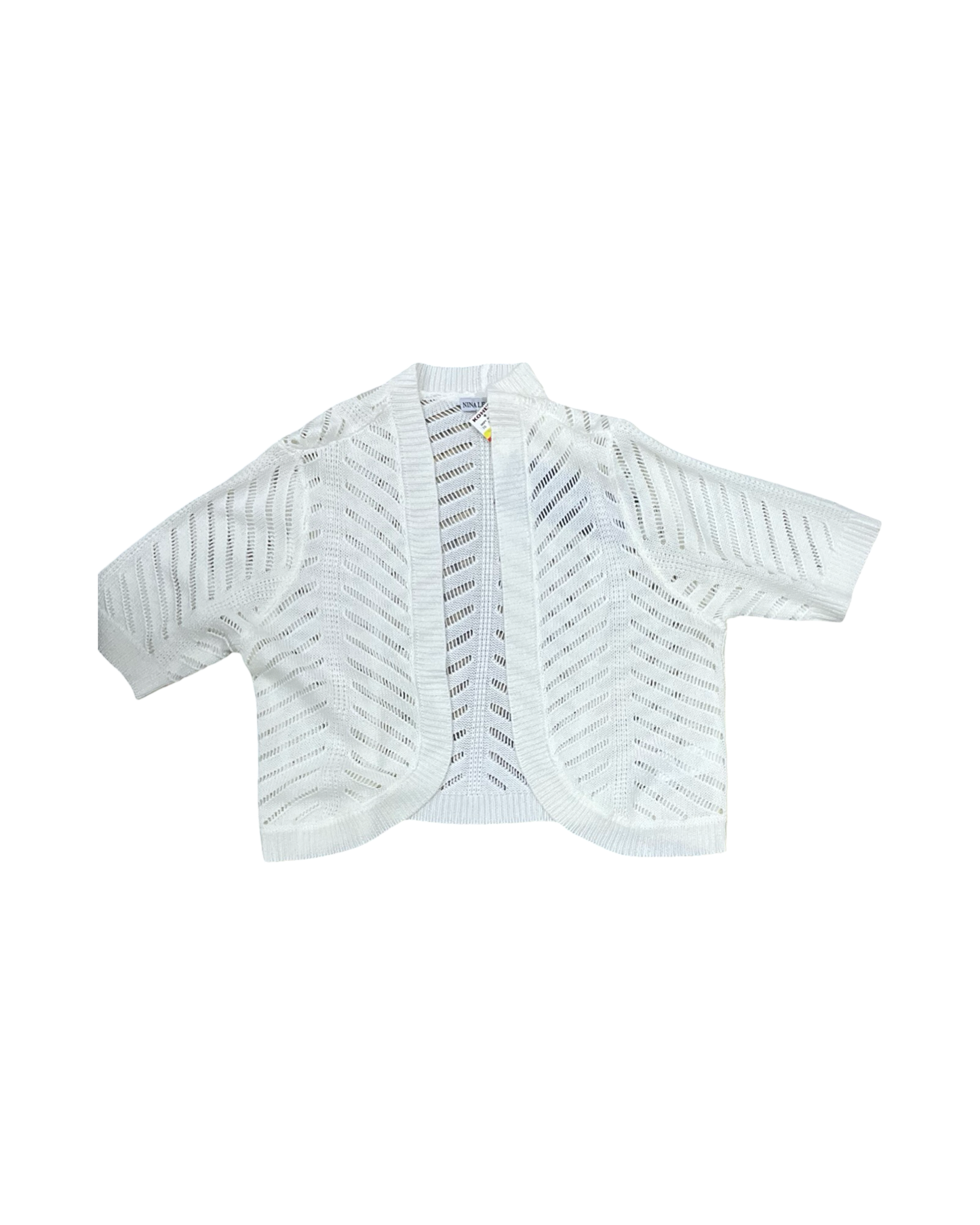 Cardigan By Nina Leonard In Cream, Size:M