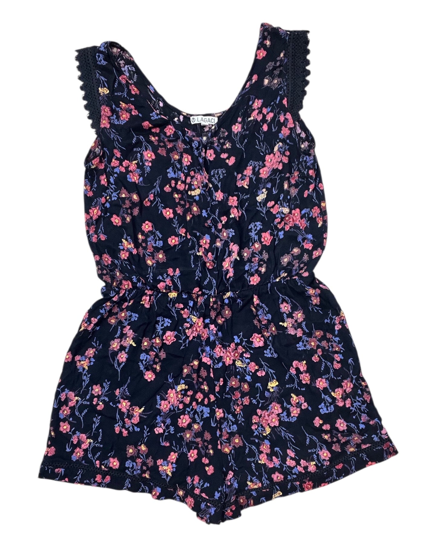 Romper By Clothes Mentor In Black & Pink, Size:Xl