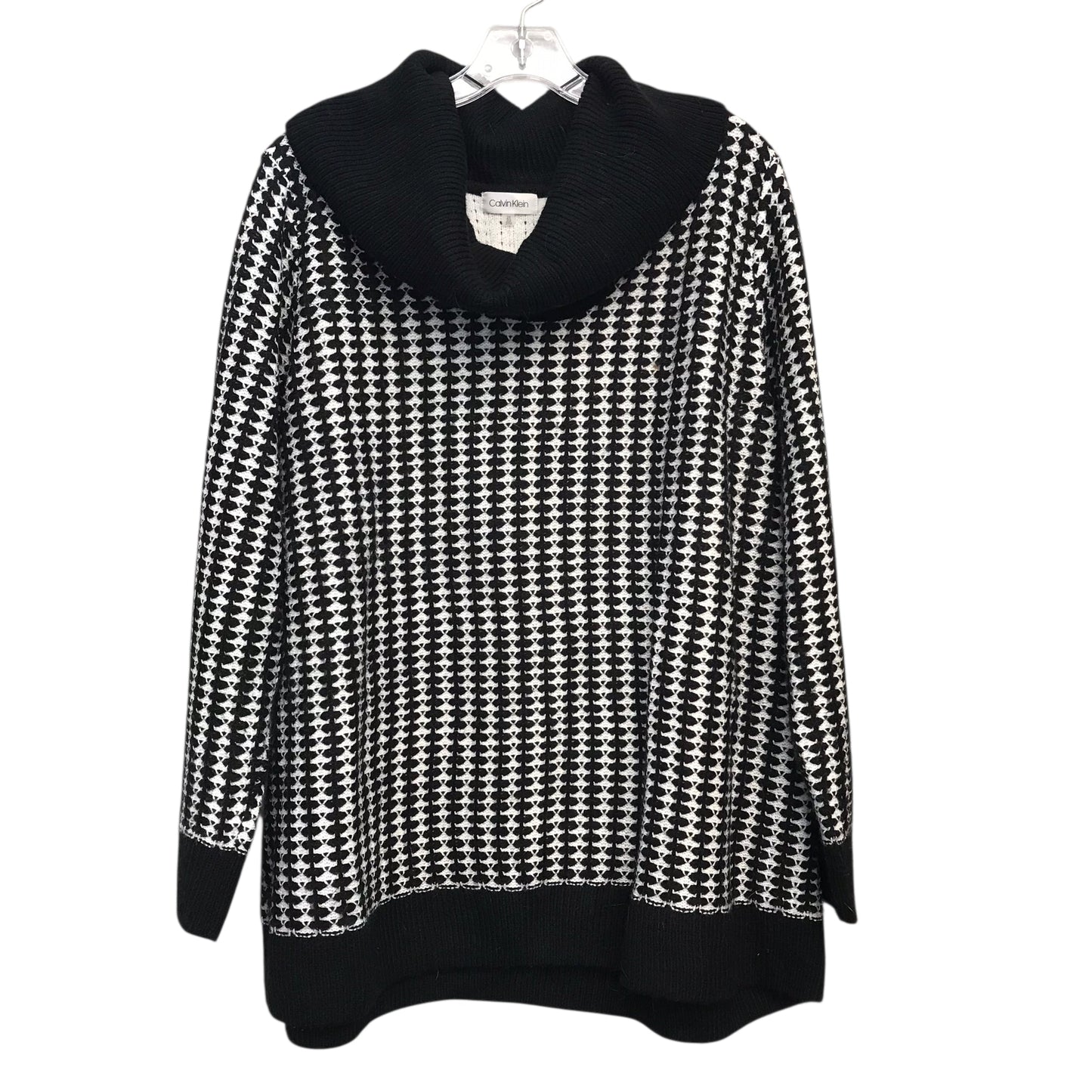 Sweater By Calvin Klein In Black & White, Size:2X