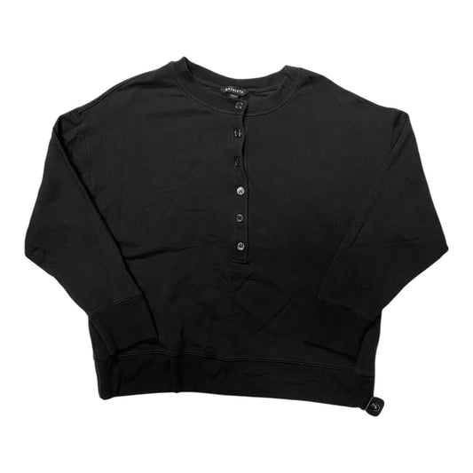Athletic Top Ls Crewneck By Athleta In Black, Size:Xl