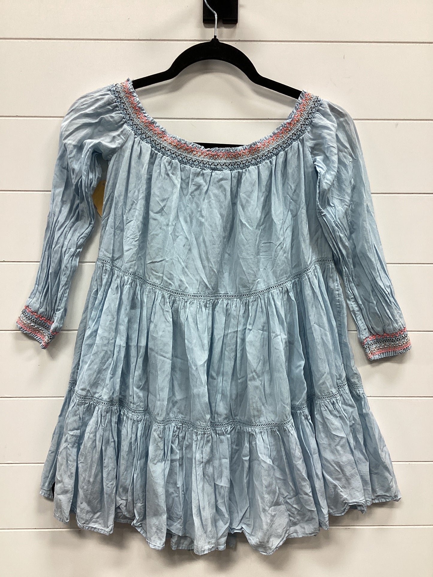 Blouse Ls By Free People In Blue, Size:Xs