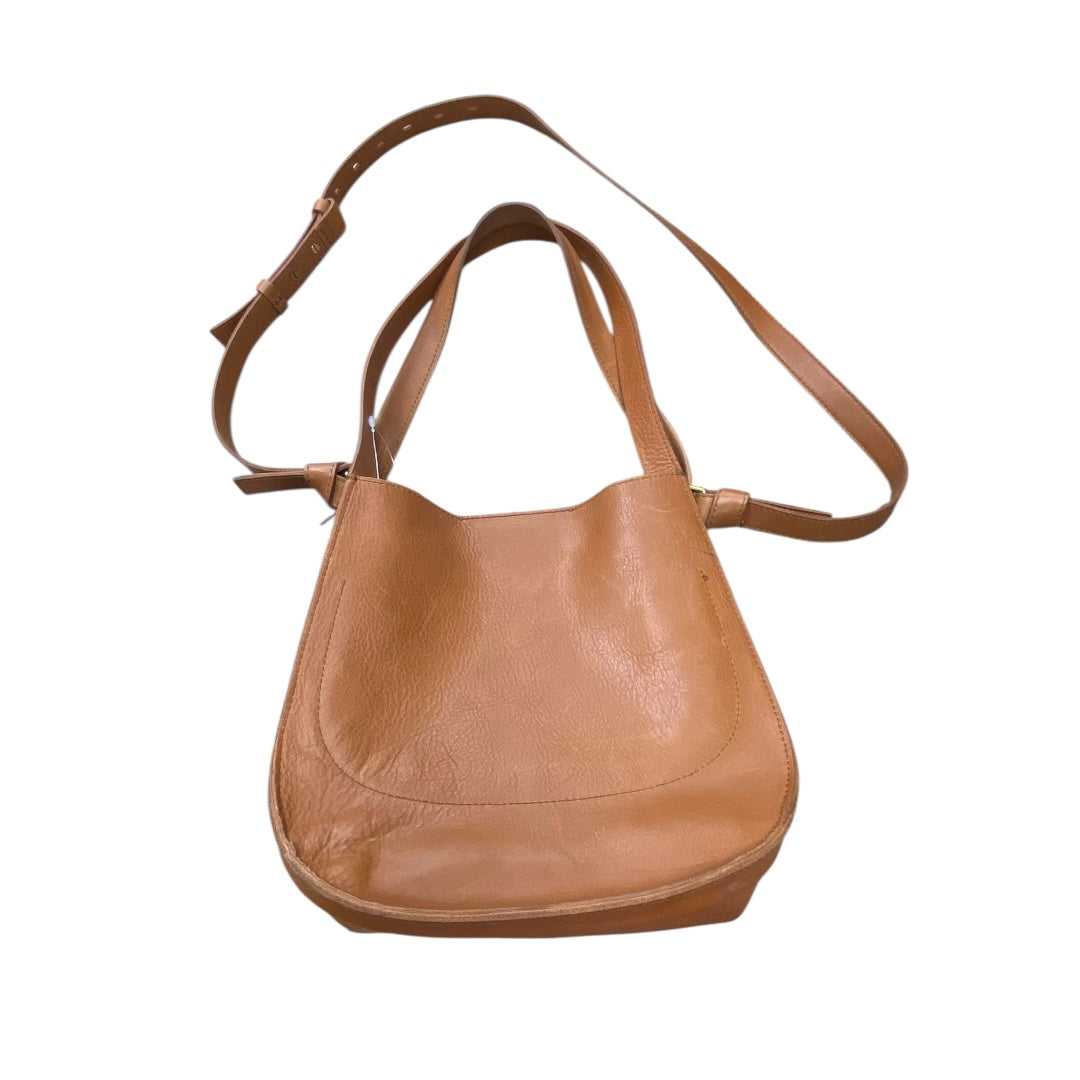 Handbag Leather By Madewell In Orange, Size:Medium