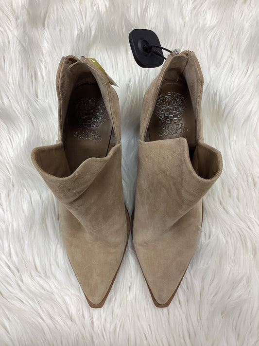 Boots Ankle Heels By Vince Camuto In Tan, Size:9
