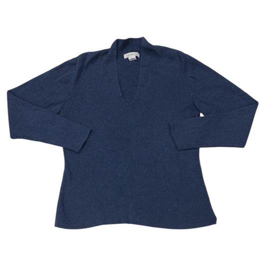 Sweater Cardigan By Liz Claiborne In Blue, Size:L