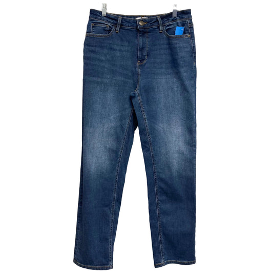 Jeans Straight By Liz Claiborne In Blue Denim, Size:10