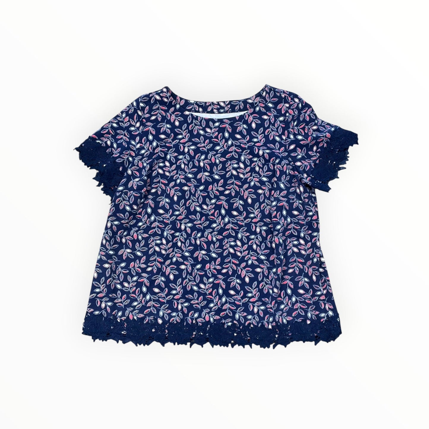 Top Ss By Jessica London In Blue & Red, Size:1X
