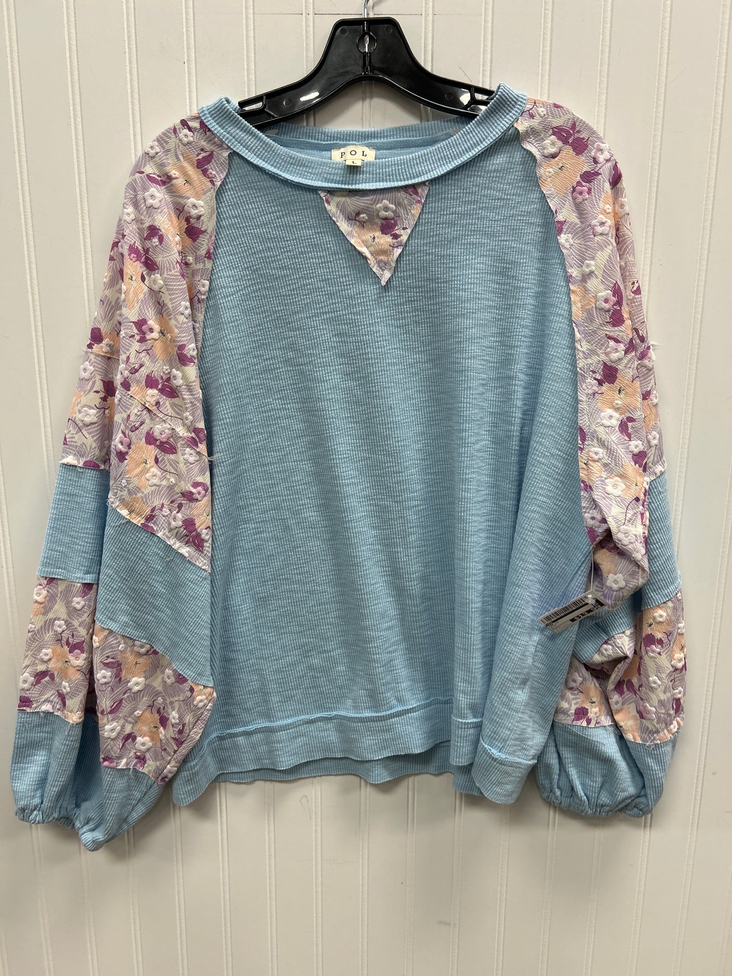 Top Ls By Pol In Blue, Size:L
