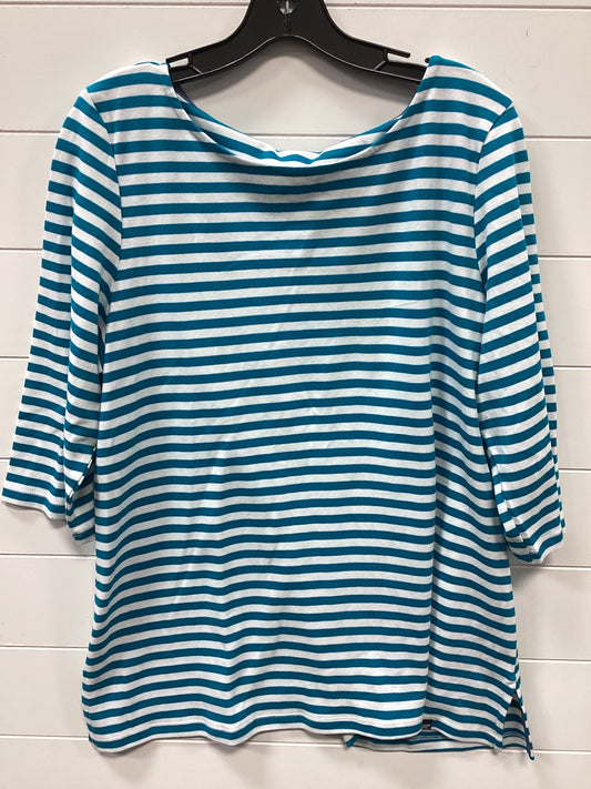 Top Ls By Lands End In Blue & White, Size:Xl