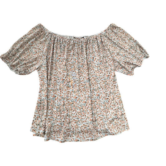 Top Ss By Lane Bryant In Floral Print, Size:1X