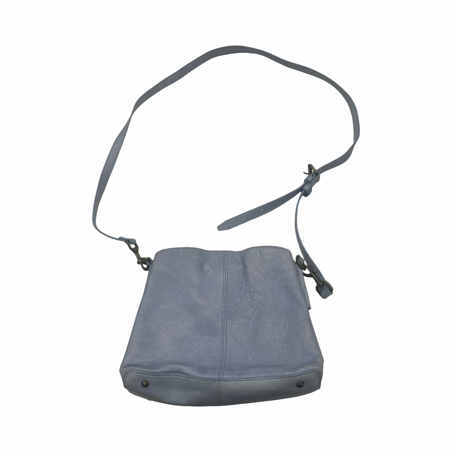 Crossbody Leather By Clothes Mentor In Blue, Size:Small
