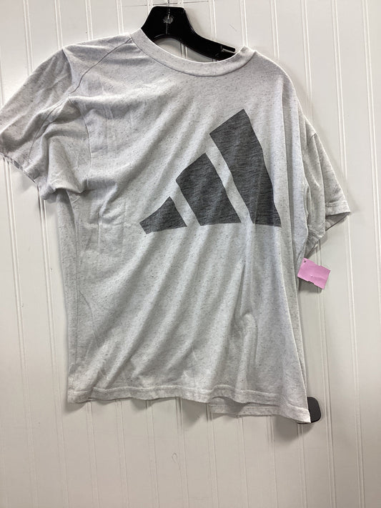 Athletic Top Ss By Adidas In Grey, Size:L