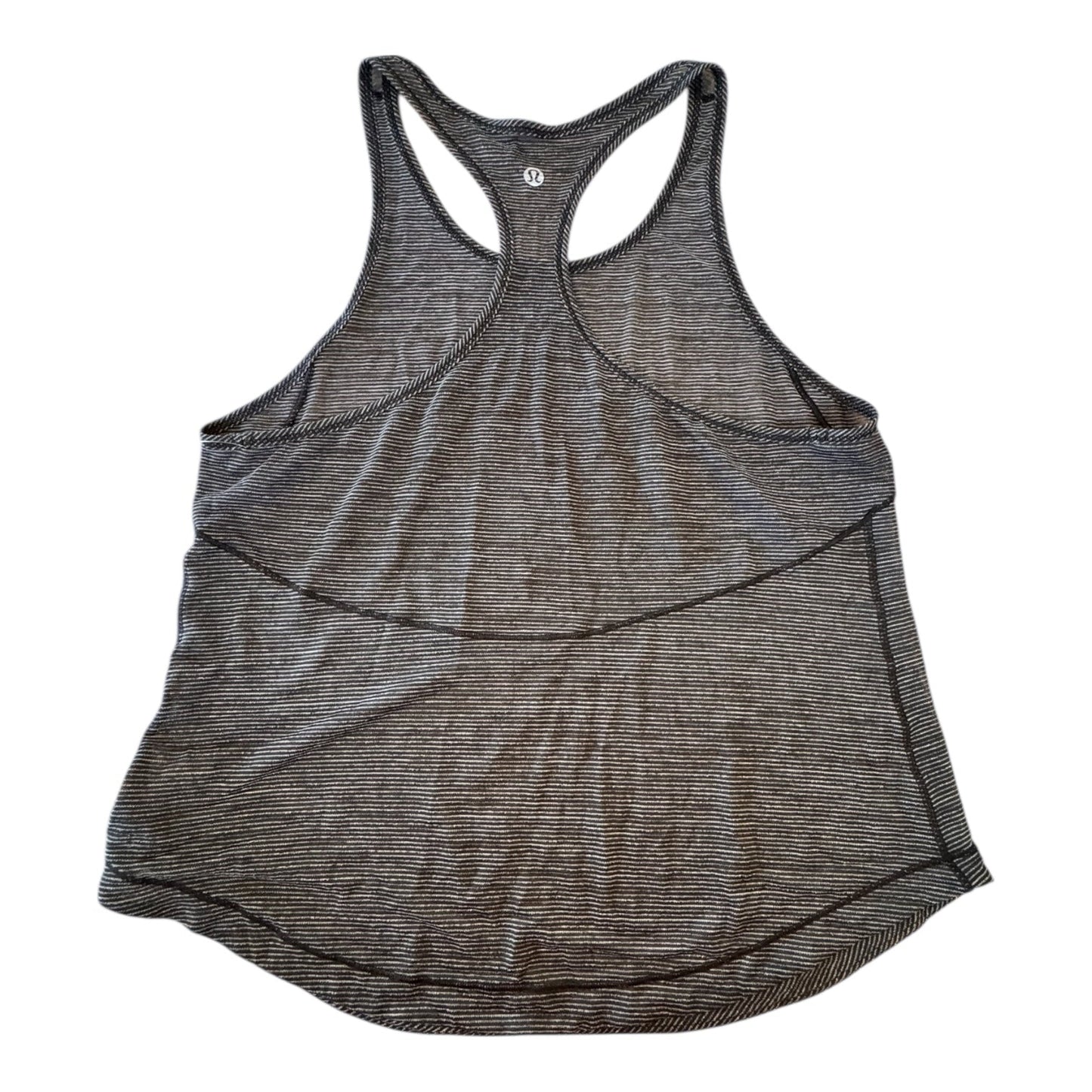 Athletic Tank Top By Lululemon In Black & Grey, Size:4