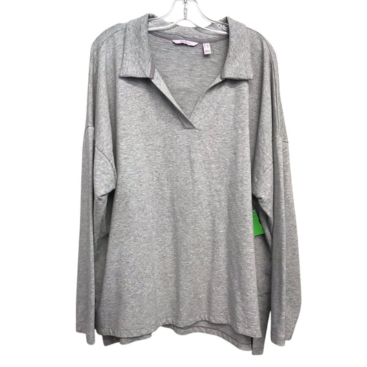 Top Ls By Any Body In Grey, Size:2X