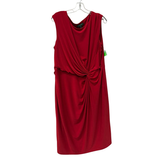 Dress Work By Lauren By Ralph Lauren In Red, Size:Xl