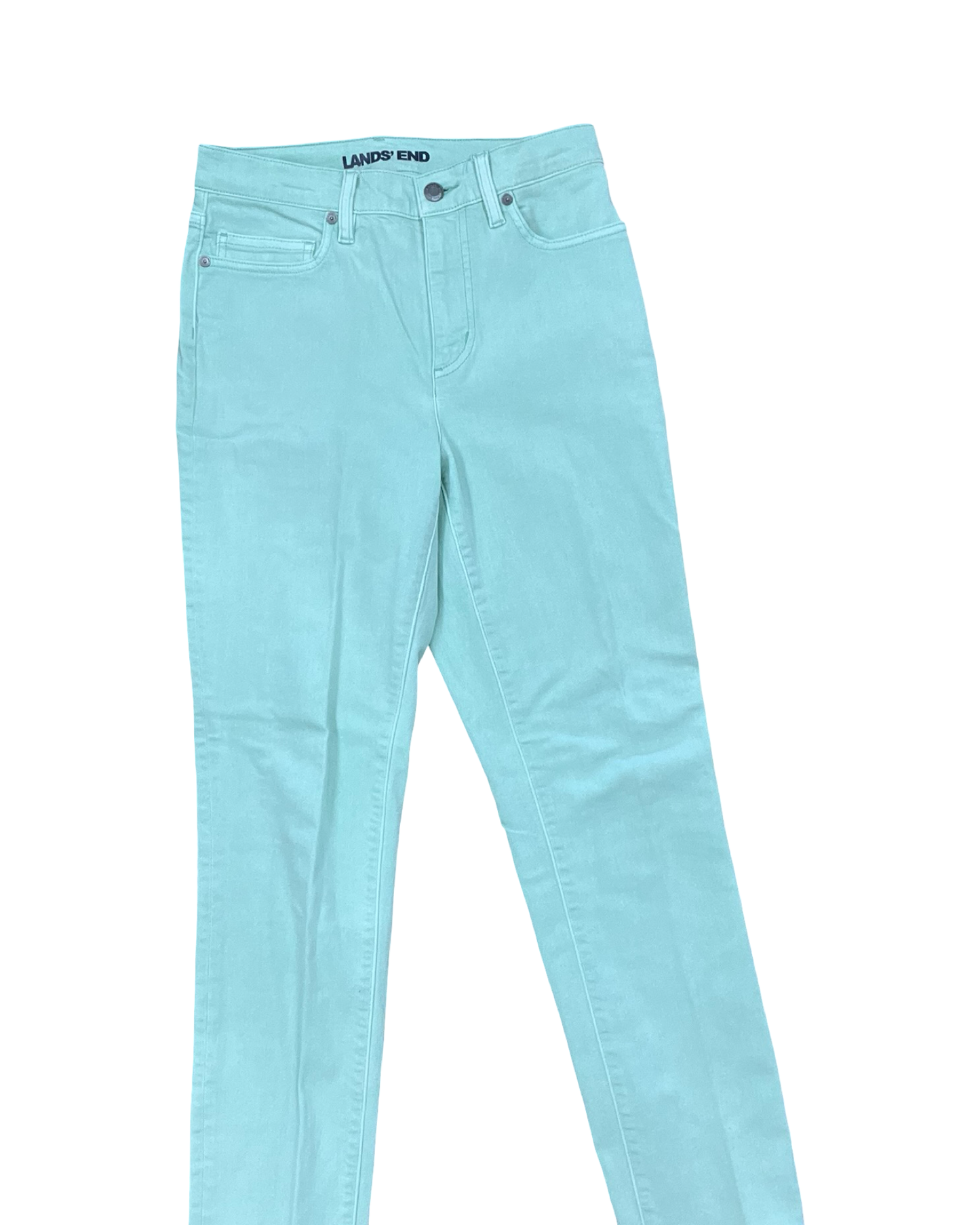 Jeans Skinny By Lands End In Green Denim, Size:4